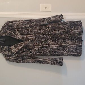 Bisou Bisou Black paisley pea coat